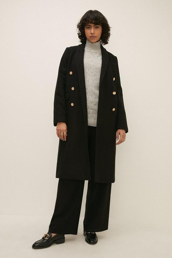 Oasis Wool Mix Long Tailored Coat 1