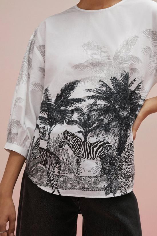 Oasis The Wild Kind Border Placement Poplin Top 2
