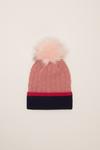 Oasis Contrast Tipped Knitted Pom Beanie thumbnail 1