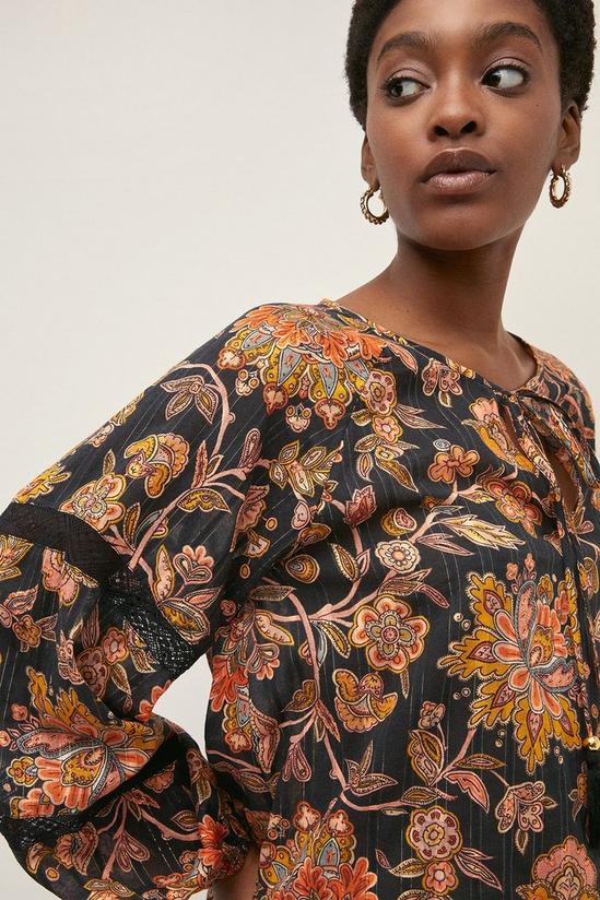 Oasis Balloon Sleeve Floral Embellished Top 2