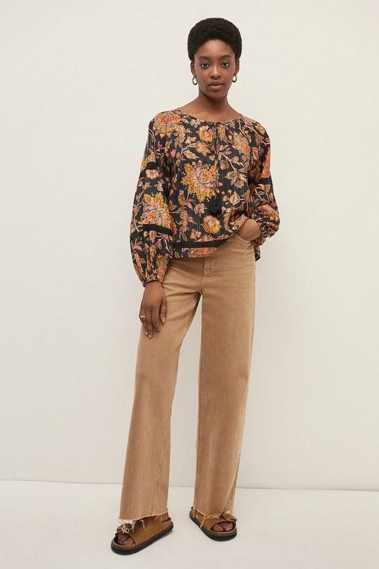 Oasis Balloon Sleeve Floral Embellished Top 4