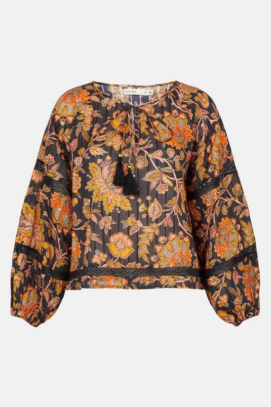 Oasis Balloon Sleeve Floral Embellished Top 5