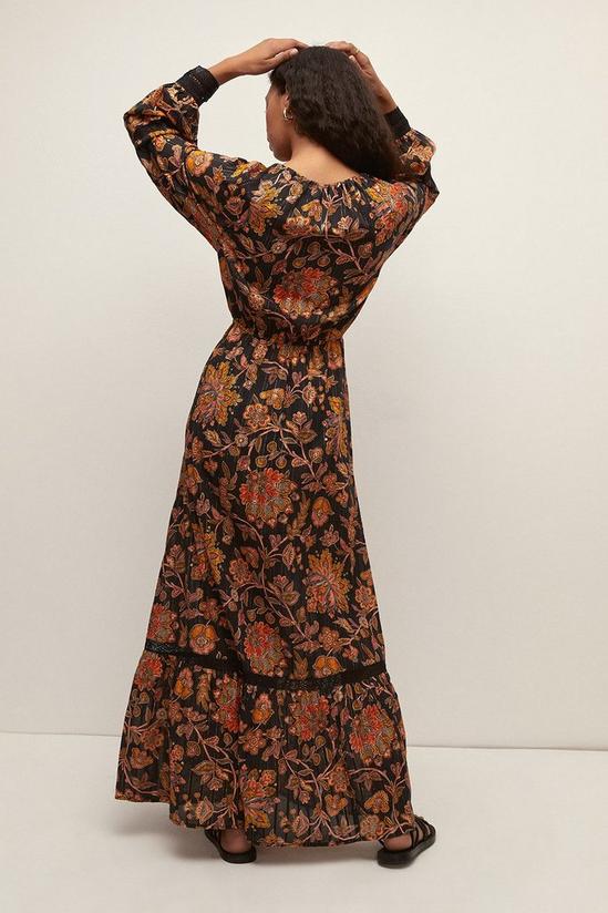 Oasis Balloon Sleeve Floral Embellished Maxi Dress 3