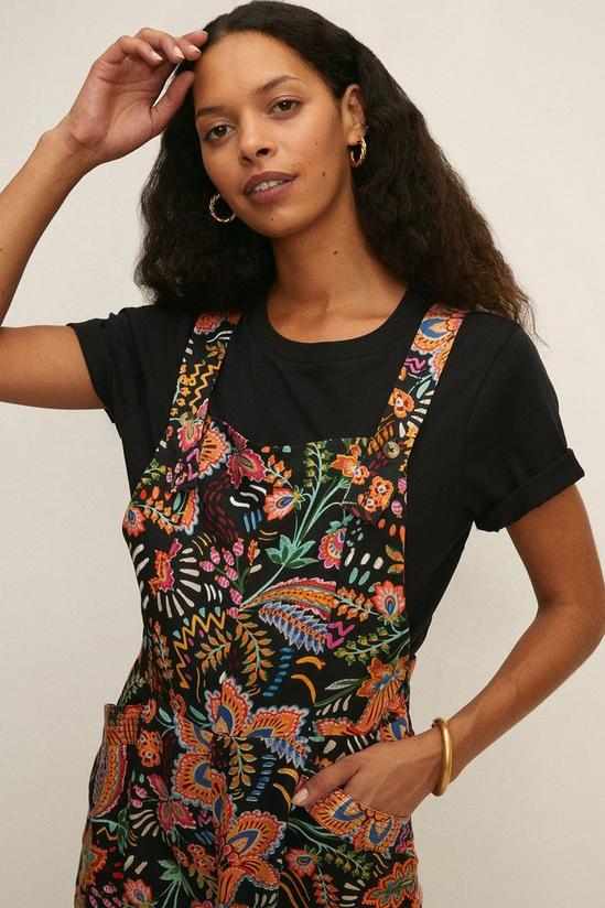 Oasis Relaxed Fit Floral Dungaree 2