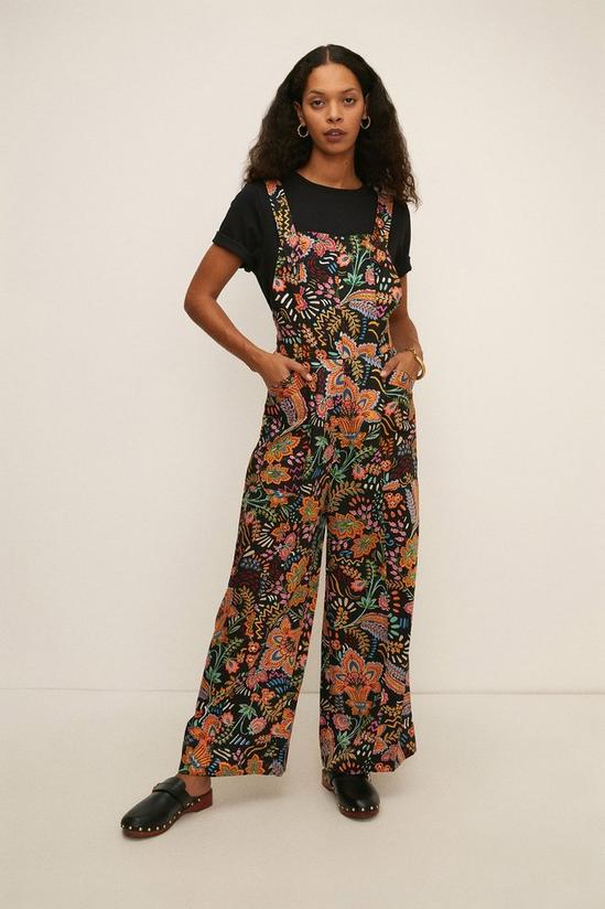 Oasis Relaxed Fit Floral Dungaree 4