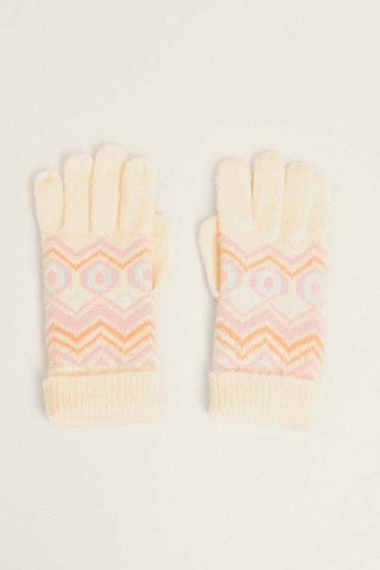 Oasis Pastel Fairisle Gloves 1