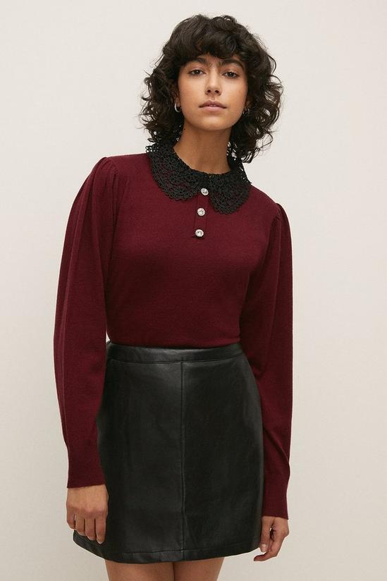 Oasis Collared Button Jumper 1