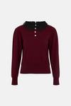 Oasis Collared Button Jumper thumbnail 4