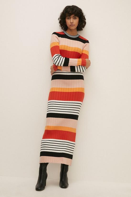 Oasis Colourblock Stripe Knit Dress 1