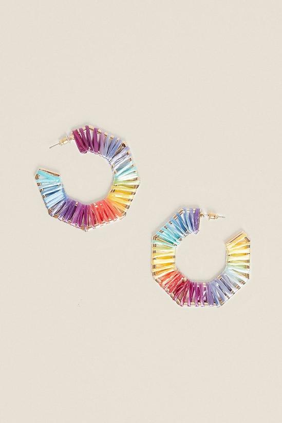 Oasis Rainbow Heptagon Earrings 1