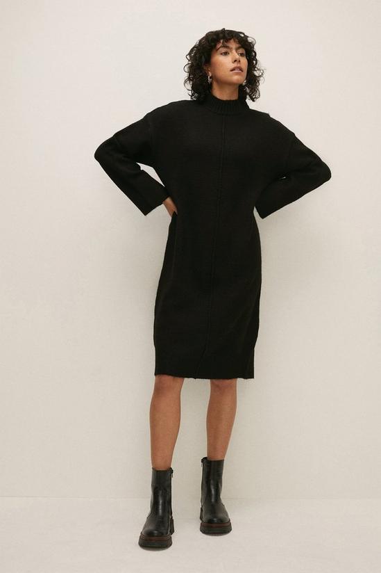 Oasis Cosy Seam Front Long Knitted Dress 1