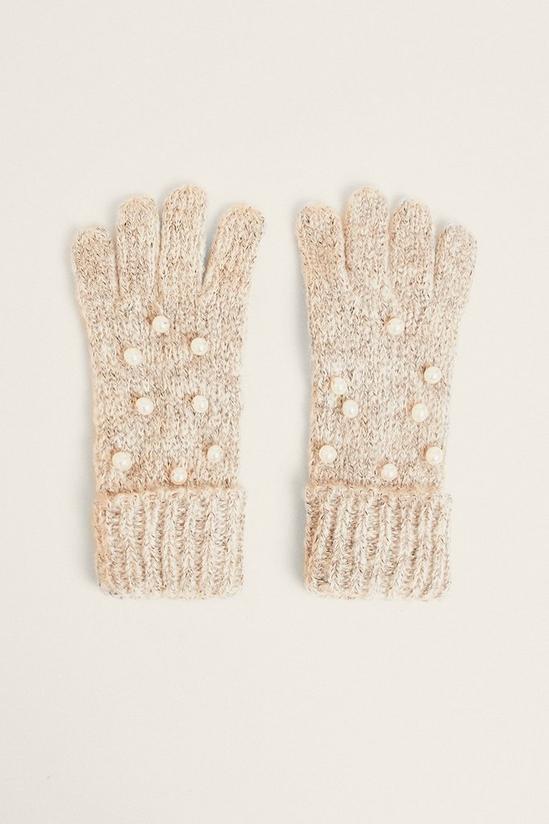 Oasis Embellished Knitted Gloves 1