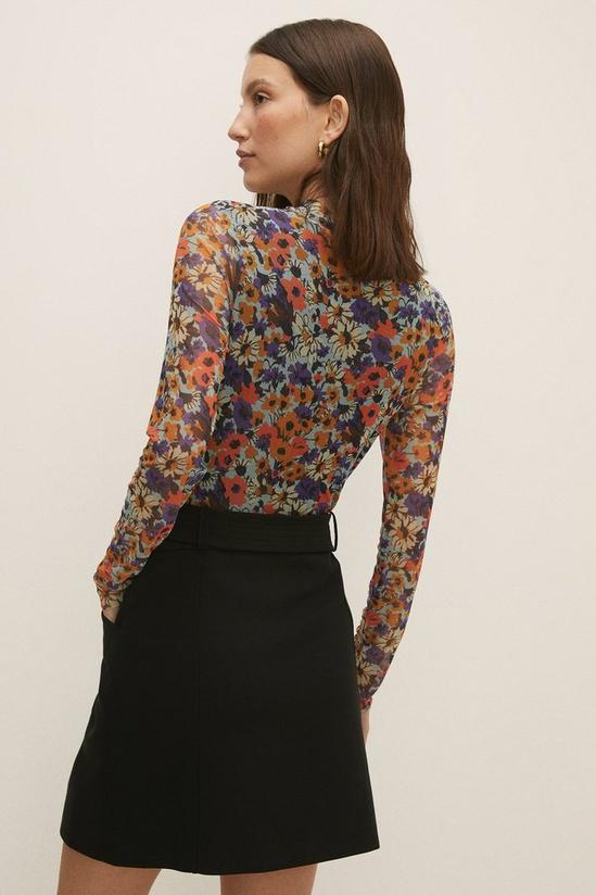 Oasis Premium Belted Tailored Button Through Skirt 3