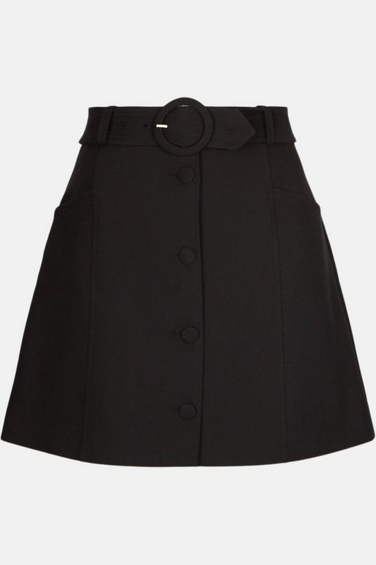 Oasis Premium Belted Tailored Button Through Skirt 4