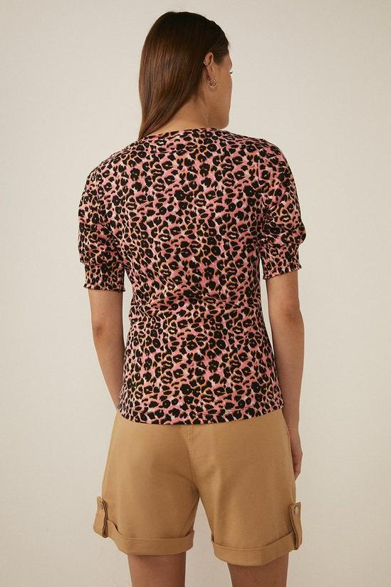 Oasis Animal Shirred Cuff T-shirt 3