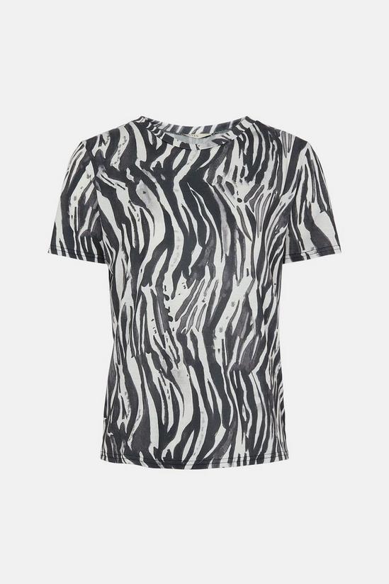 Oasis The Wild Kind Zebra Print T Shirt 5