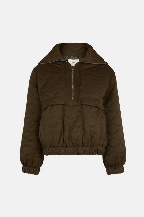 Oasis Overhead Half Zip Nylon Padded Jacket 4