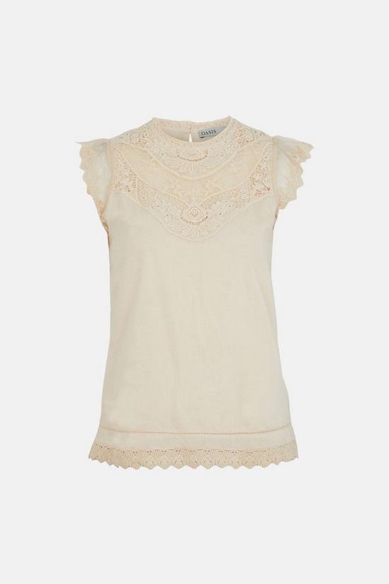Oasis Lace Trim Shell Top 4