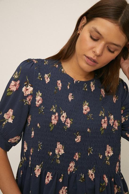 Oasis Floral Print Shirred Top 4