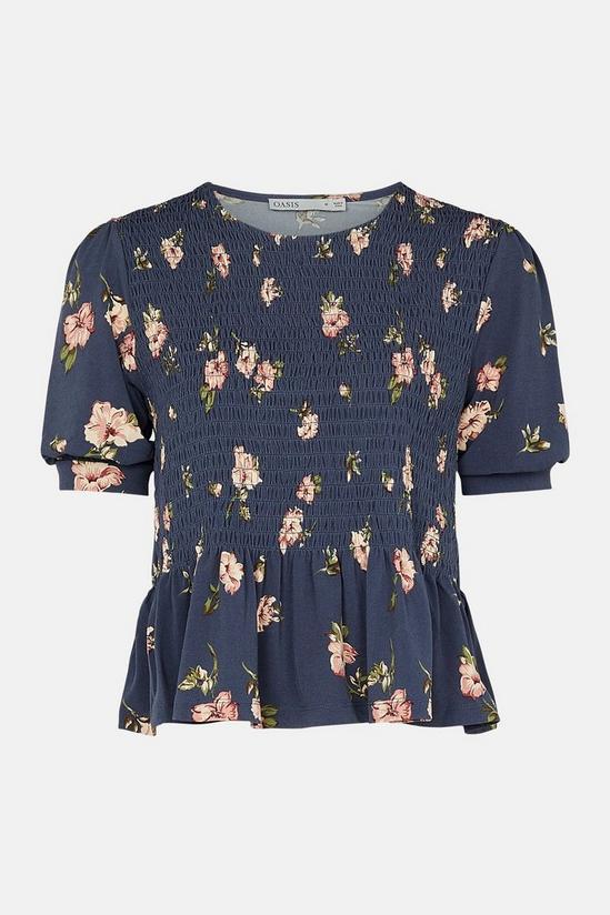 Oasis Floral Print Shirred Top 5