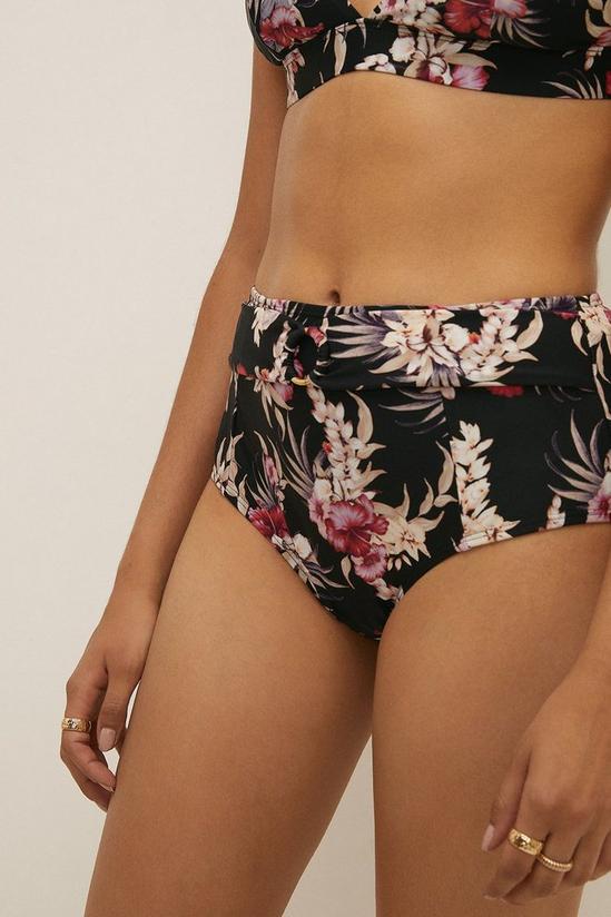 Oasis Floral Print High Waist Bikini Bottom 2