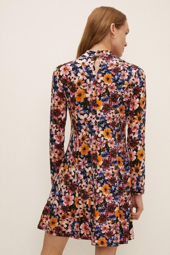 Oasis Soft Touch Floral Funnel Neck Mini Dress 3
