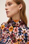 Oasis Soft Touch Floral Funnel Neck Top thumbnail 1