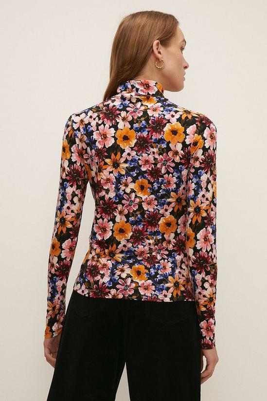 Oasis Soft Touch Floral Funnel Neck Top 3