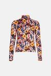 Oasis Soft Touch Floral Funnel Neck Top thumbnail 4