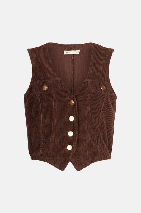 Oasis Fitted Cord Waistcoat 4