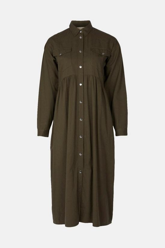 Oasis Peplum Twill Shirt Dress 4
