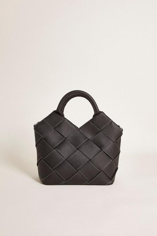 Oasis Woven Contrast Stitch Tote Bag 1