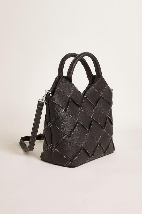 Oasis Woven Contrast Stitch Tote Bag 3