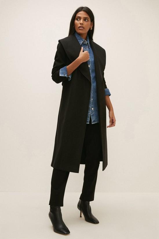 Oasis Shawl Collar Unlined Wrap Coat 2