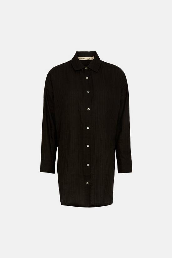 Oasis Longline Cotton Dobby Shirt 5