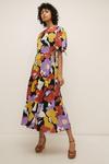 Oasis Large Scale Floral Printed Tiered Midi Dress thumbnail 1