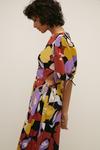 Oasis Large Scale Floral Printed Tiered Midi Dress thumbnail 2