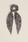 Oasis Leopard Clash Print Long Tie Scrunchie thumbnail 1