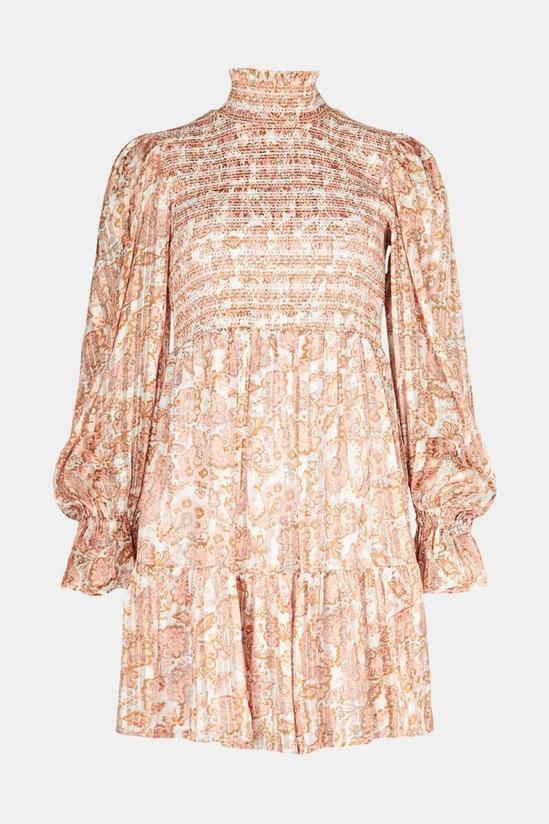 Oasis Shirred Floral Printed Flippy Dress 4