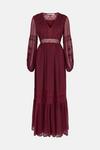 Oasis Lace Trim Embroidered Sleeve Maxi Dress thumbnail 4