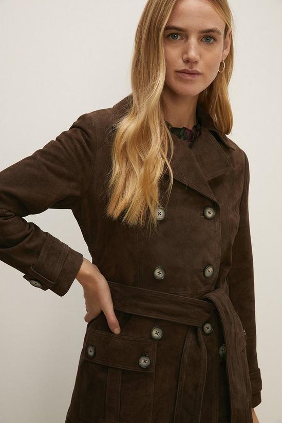 Oasis Rachel Stevens Premium Suede Trench Coat 1