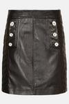 Oasis Leather Button Detail Mini Skirt thumbnail 4