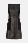 Oasis Leather And Suede Patched Dress thumbnail 4