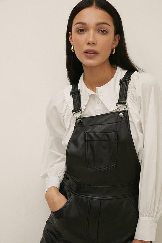 Oasis Faux Leather Dungaree 2