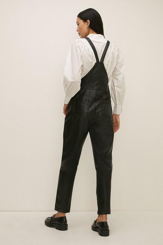 Oasis Faux Leather Dungaree 3