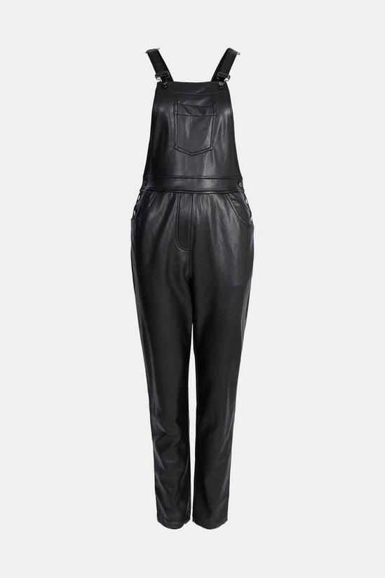 Oasis Faux Leather Dungaree 4