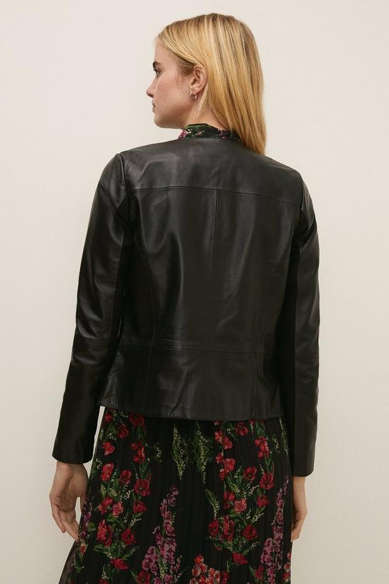 Oasis Ponte Sleeve Leather Jacket 3