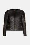 Oasis Ponte Sleeve Leather Jacket thumbnail 4