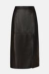 Oasis Rachel Stevens Leather Split Detail Skirt thumbnail 4