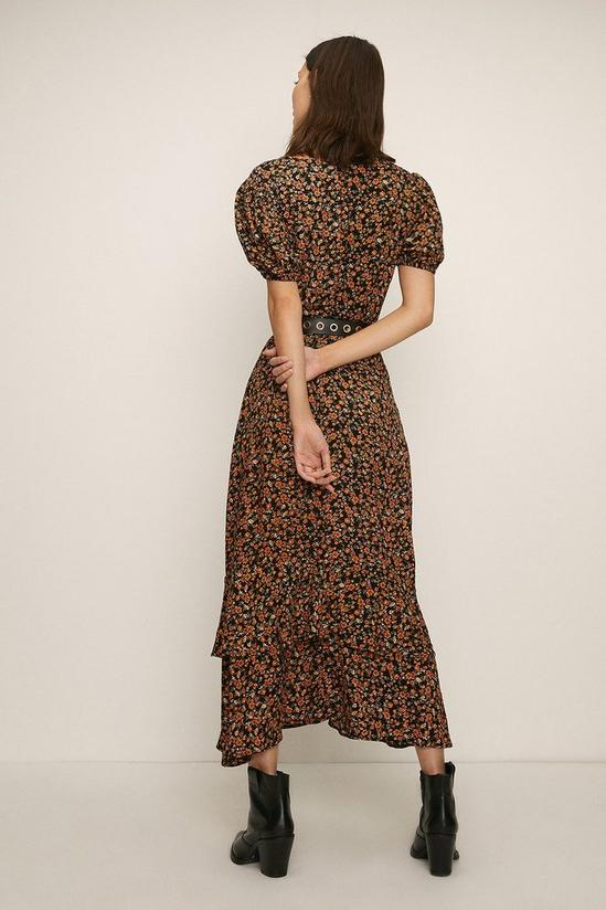 Oasis Petite Printed Puff Sleeve Maxi Dress 3